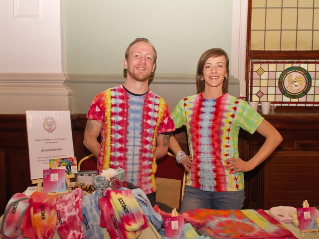 Kevin and Sinead from Hippie Shades Tie Dye at the Derry Business Collective’s Christmas Market in St. Columb’s Hall, on Sunday December 3.