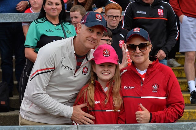 Derry fans at the game against Armagh in Celtic Park. Photo: George Sweeney