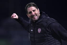 Derry manager Ruaidhri Higgins believes his team go into next week's big clash against Shamrock Rovers in the best possible form. Mandatory Credit ©Ciaran Culligan