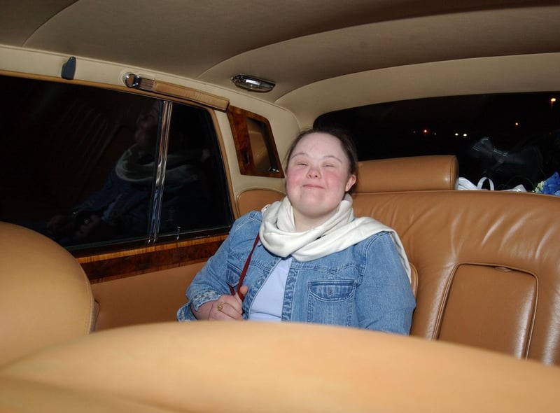 Nicola Harkin arrives in style to her 18th party at Pitchers                                :Party snaps from 2003 by Hugh Gallagher