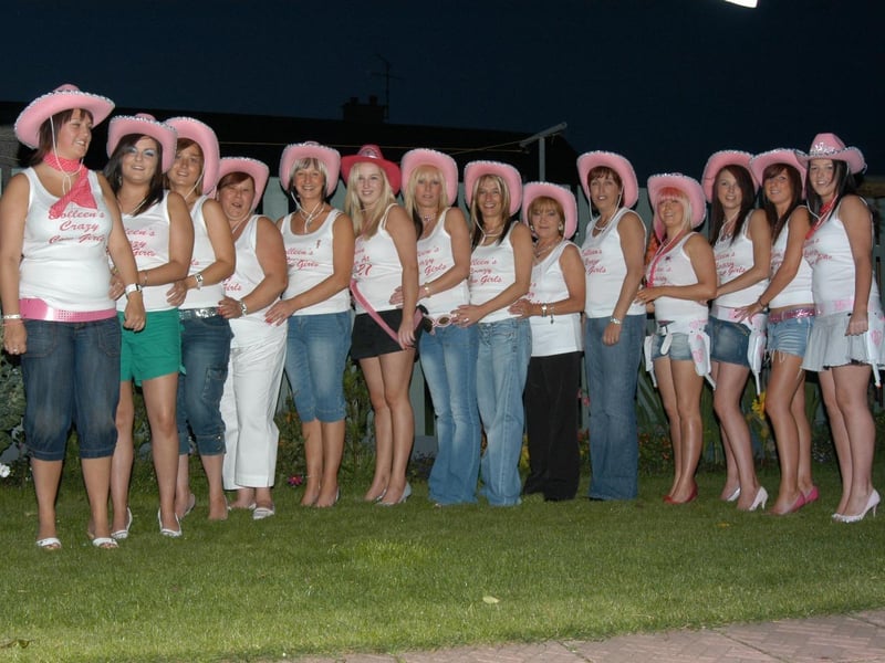 Colleen Doherty's party with her 'crazy cow girls.'