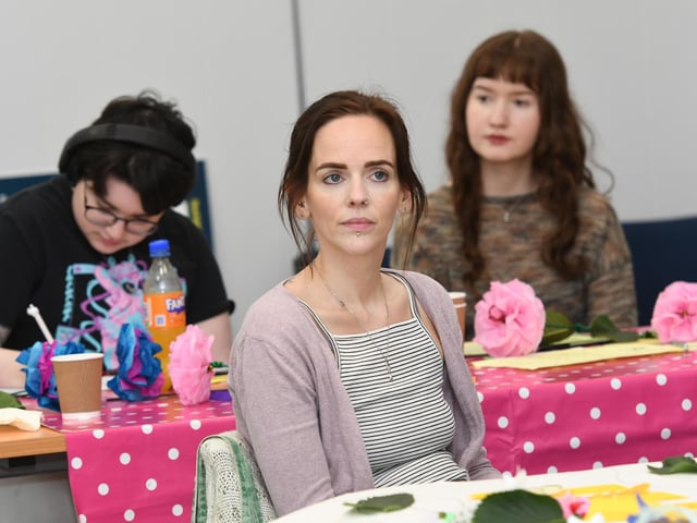 One of the participants at Saturday's workshops in St. Columb's Park House. : .