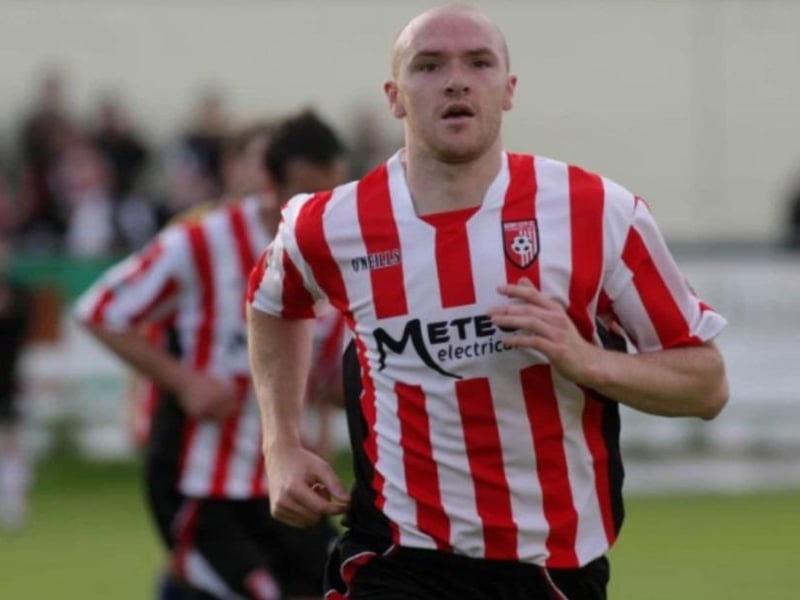 Derry City FC Home Shirt 2008 (Conor Sammon). O'Neill's.