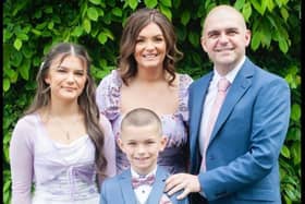 Conor Clifford with his wife Orla, 36 and children Hannah, 13, and Jake, 9.
