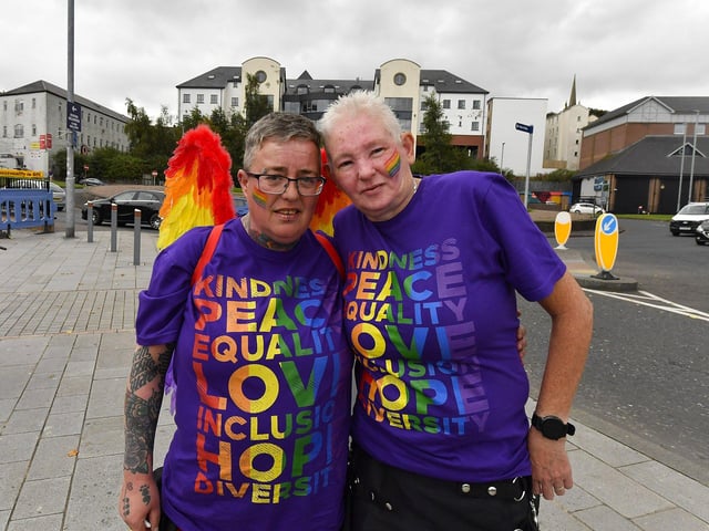 Revellers take part in the 2025 Foyle Pride Parade. Photo: George Sweeney