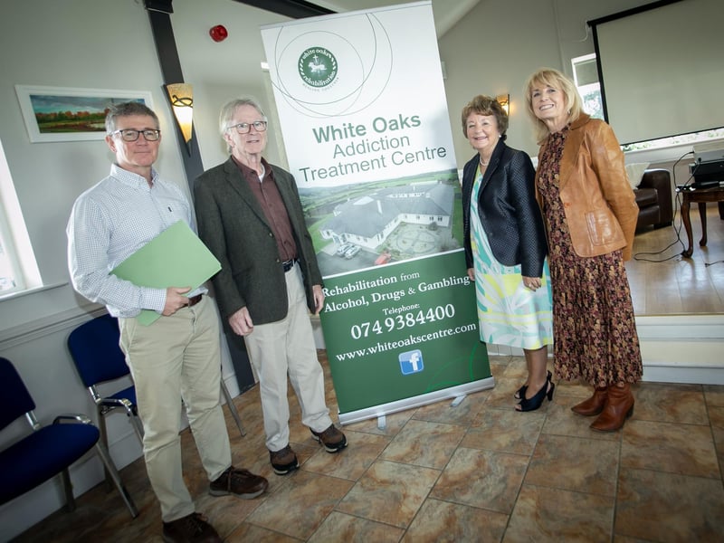 Group pictured at Saturday's official opening of White Oaks Treatment Centre.. From left, Stephen McLaughlin,, Brendan Grant, Marguerite Hamilton and Marian Gallen. (Photos: Jim McCafferty Photography)