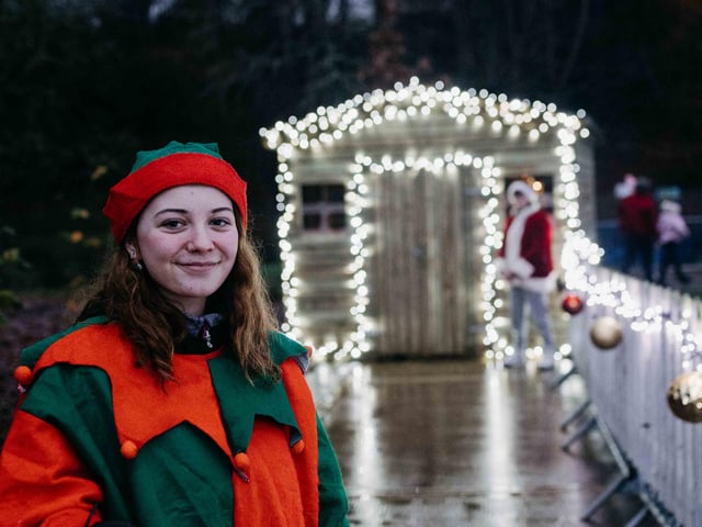 The entrance to Santa's Grotto.
