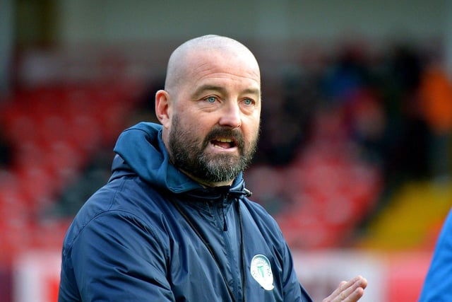Finn Harps manager Dave Rogers returns to Brandywell. Photo: George Sweeney. DER2305GS – 46