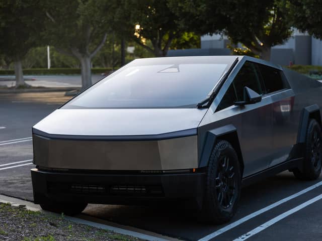 The Tesla Cybertruck is an all-electric, battery-powered, light-duty truck from Tesla.
