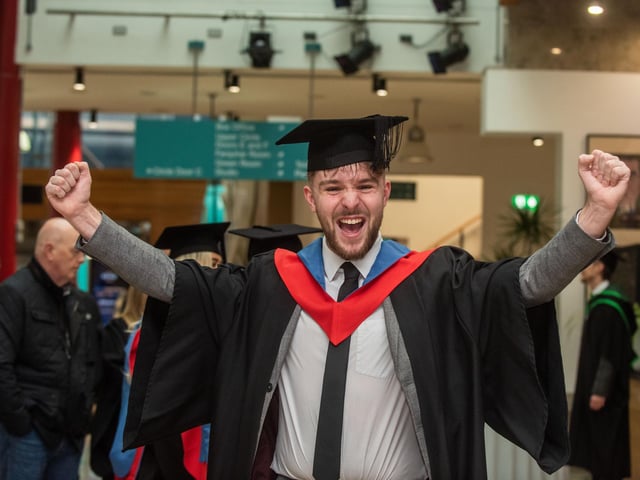Performing Arts graduate Cathal Jackson pictured at NWRC's Higher Education and Access Graduation ceremony at the Millennium Forum. (Pic Martin McKeown)