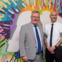 Health Minister Mike Nesbitt visited Gary Rutherford and his team at ARC Fitness on  Tuesday where he heard from a service user and Gary about the vital work and help the organisation provides to people and their families who are dealing with addiction. The Minister announced funding worth £200,000 to help secure the future for the much needed service. Picture Martin McKeown. 09.07.24
