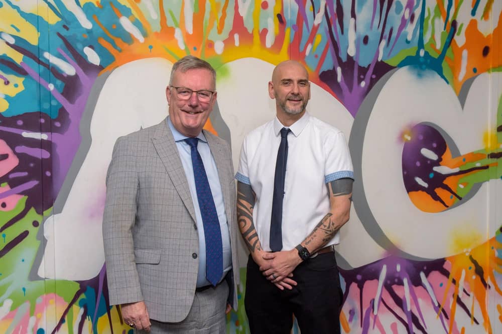 Health Minister Mike Nesbitt visited Gary Rutherford and his team at ARC Fitness on  Tuesday where he heard from a service user and Gary about the vital work and help the organisation provides to people and their families who are dealing with addiction. The Minister announced funding worth £200,000 to help secure the future for the much needed service. Picture Martin McKeown. 09.07.24