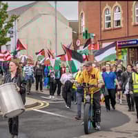 Huge turnout for 'Mourning March' in Buncrana as Inishowen rallies for Gaza
