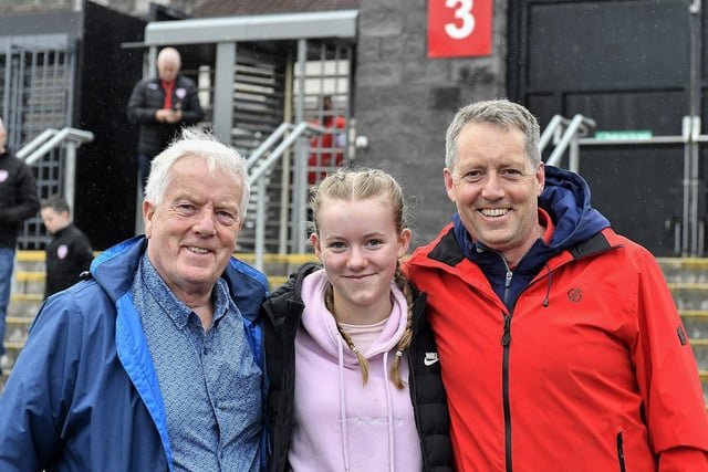 Derry City fans at the Brandywell for the game against Drogheda United. Photograph: George Sweeney