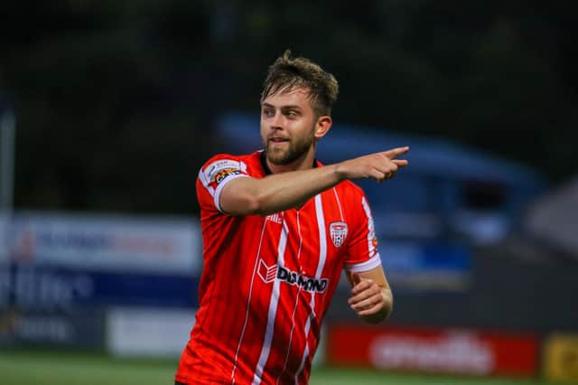 Will Patching sealed a big win for Derry City at Oriel Park from the penalty spot in the second half.