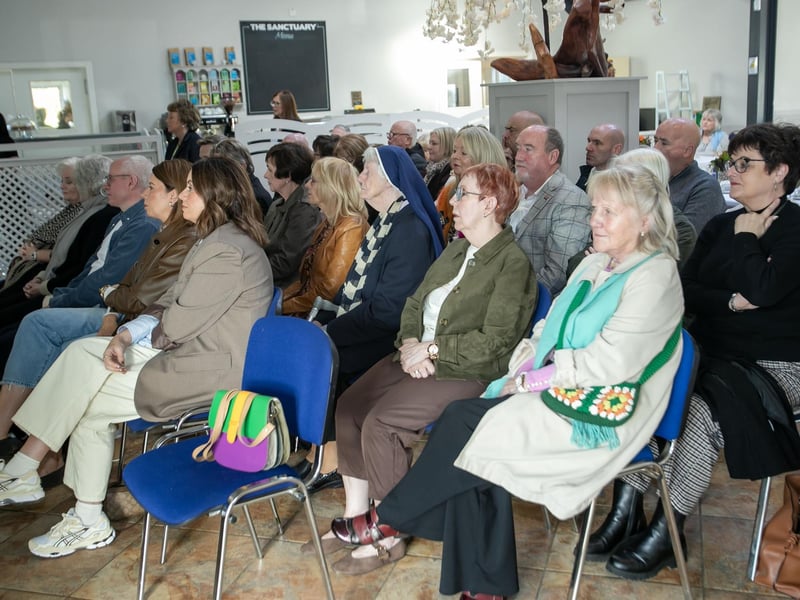 A section of the audience at Saturday's panel discussion at White Oaks.