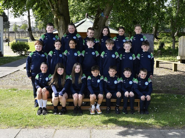 Mrs Mhic Eoin’s P7 class at Sacred Heart Primary School.