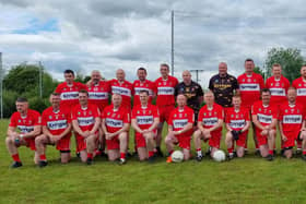 The Derry Masters line up for Saturday's meeting with Antrim in Dunsilly.