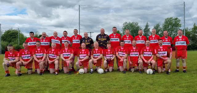 The Derry Masters line up for Saturday's meeting with Antrim in Dunsilly.