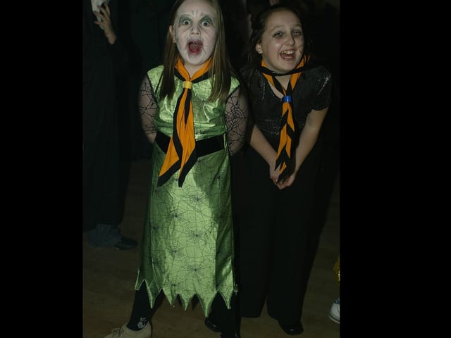Young people boogying at a Halloween Disco in 2003