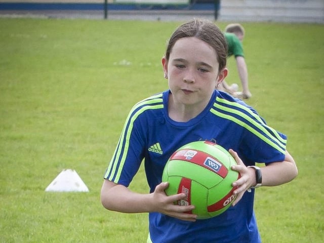 Young Hannah Johnson shows off her great skills during last Sunday’s skills tests.