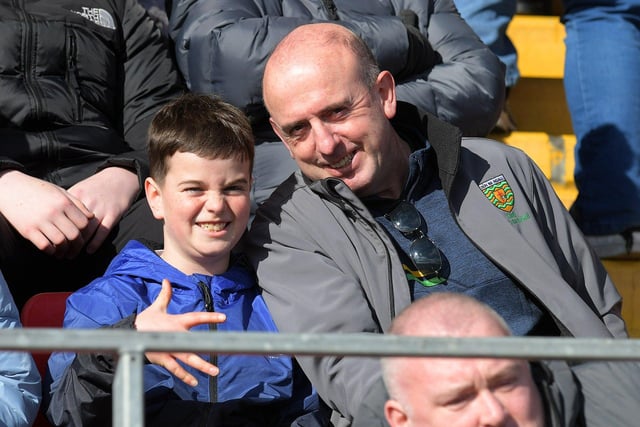 Institute fans at the Brandywell for Institute’s game against Linfield. Photo: George Sweeney