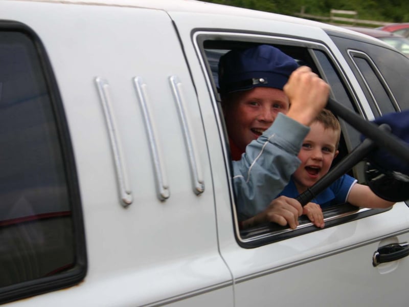 Having fun in the Limo at Darrens Party. 4834/dd