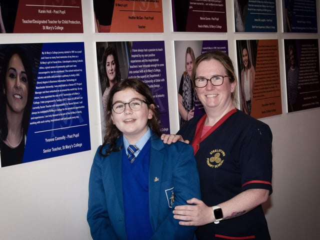 Year 8 student Ava Gallagher pictured with her mum.