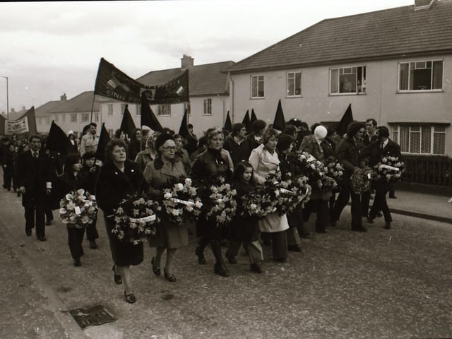 Bloody Sunday commemorative ceremonies and march back in January 1976.
