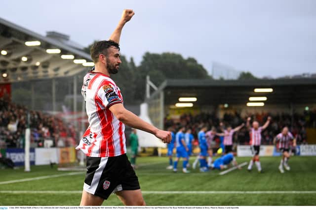 SSE Airtricity/Soccer Writers Ireland Player of the Month award winner for June, Derry City's Michael Duffy.