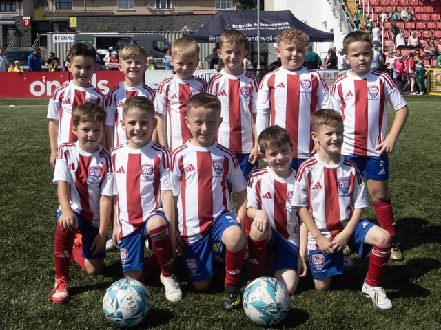 The Core Soccer Academy U7s who played in Feile 2025's annual Ryan McBride Cup at the Brandywell. (Photos: Jim McCafferty Photography)