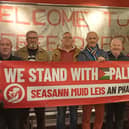 The Martin McGuinness Cumann Derry  supporting  the Christmas fundraising efforts by the Bloody Sunday Trust for the Palestine Medical Relief Society.