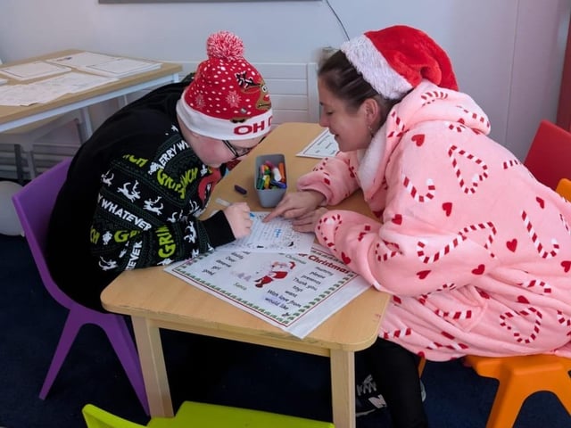 Visitors from the Western Trust's Children’s Disability Service enjoying an amazing Santa experience evening at Destined.