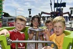Mícheál, Ellie, Eabhé and Kaylen Farrell from Buncrana were at the Kids Fest held at the Shore Front, in association with the Buncrana Music Festival. Photo: George Sweeney