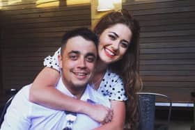 Jamie Sandhu pictured with his girlfriend Sophie.