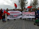 Derry People Before Profit at a rally last year.