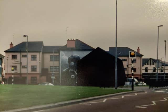 Black out at Free Derry Corner in protest. Picture: Frankie McMenamin.