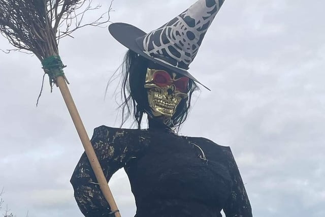 One of the excellent witches on the Redcastle Scarecrow Trail.