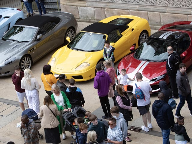 Some of the supercars on view during Saturday's event.
