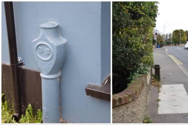 The boundary posts on Dungiven Road (left) and Limavady Road.