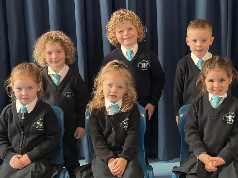 Pictured are Primary One pupils from St Peter's and St Paul's Primary School in Foreglen.