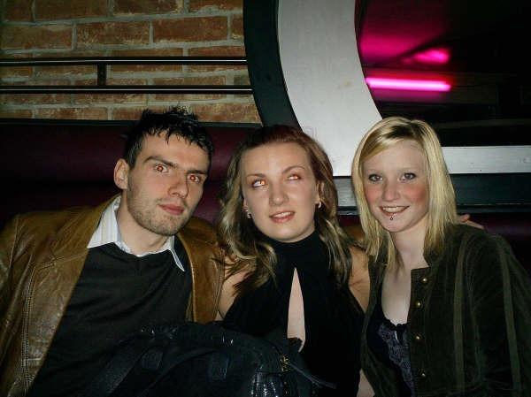 Enjoying a night out at Earth nightclub back in January 2006.