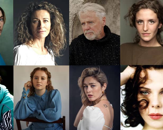 Louisa Harland (top, far right) has been cast in RTE's 'The Walsh Sisters' in association with the BBC, alongside other stars such as Caroline Menton, Danielle Galligan, Máiréad Tyers, Stefanie Preissner, Aidan Quinn , Carrie Crowley and Debi Mazar.
