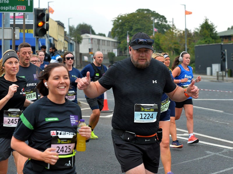The 2024 Waterside Half Marathon competitors at Dales Corner. Photo: George Sweeney