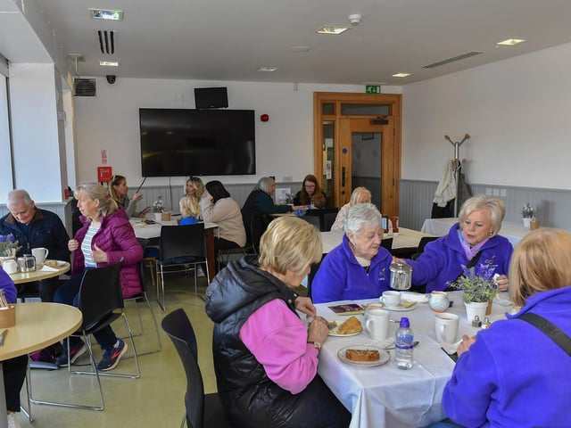 The interior of the newly opened Cloisters Café based in Aras Cholmcille in the grounds of St Columbas Long Tower Church. Photo: George Sweeney