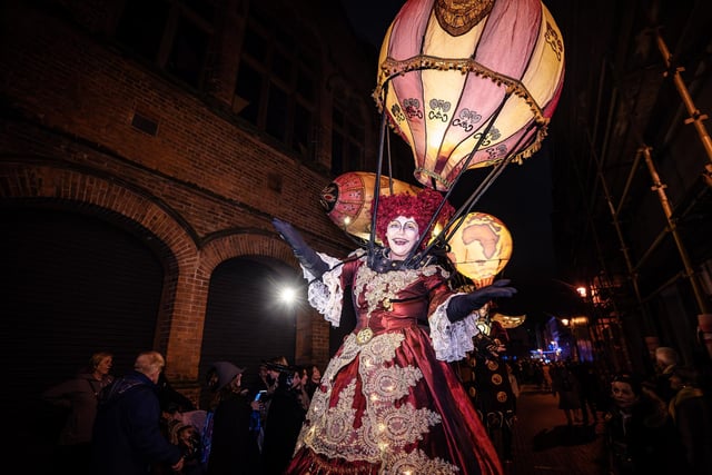 The Derry Halloween festivities got off to a spectacular start on Monday night with the city centre and surrounding areas thronged with locals and visitors soaking up the unique atmosphere.
