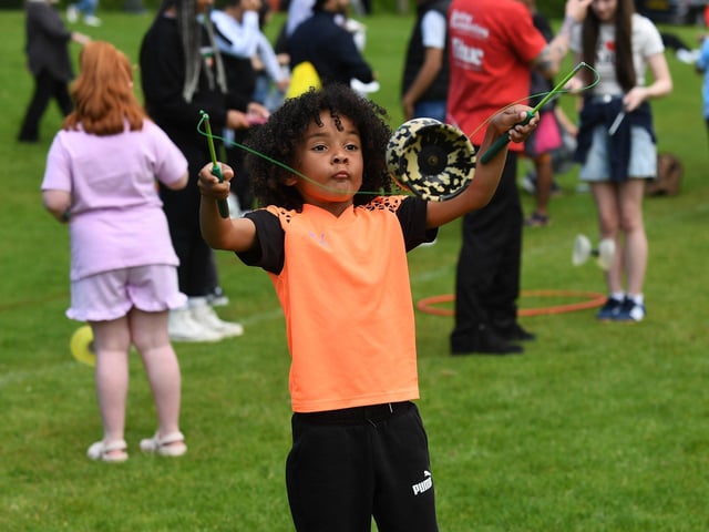 Enjoying the activities at the North West Migrant Forum’s Fun Day held in Brooke Park on Sunday. Photo: George Sweeney