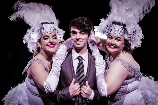 The Producers- Actor Conor O’Kane with Tori Messenger and Una Morrison in The Playhouse production of The Producers will run at The Playhouse from 9 to 20 November. Photo Teresa Lyle.