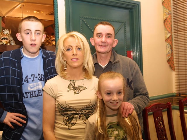 Gareth, Shannon and Caroline Cullen and Hugh Johnstone