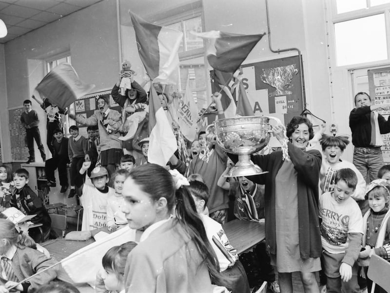 Sam Maguire Cup at St. Eugene's.